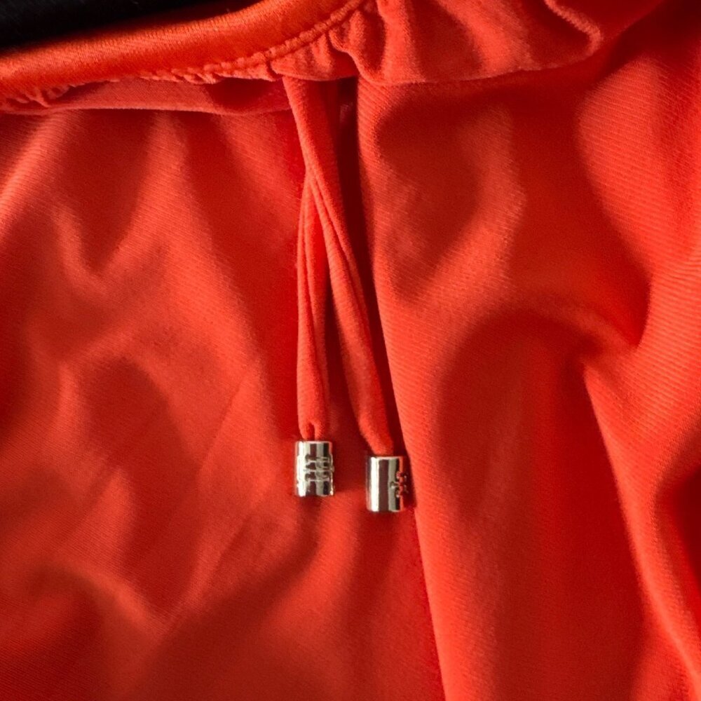 Tommy Hilfiger Orange Sleeveless Halter Maxi Dress Size 14 With Drawstring Waist - Picture 5 of 8